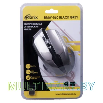 Мышь Ritmix RMW-560 (черный/серый) картинка 4